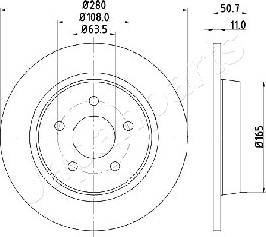 Japanparts DP-0302 - Bremžu diski autospares.lv