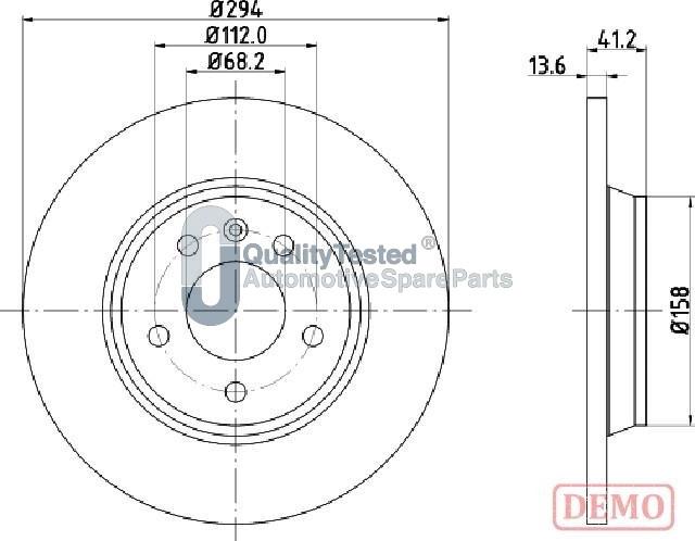 Japanparts DP0307JM - Bremžu diski www.autospares.lv