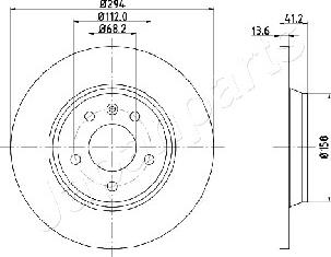 Japanparts DP-0307 - Bremžu diski www.autospares.lv