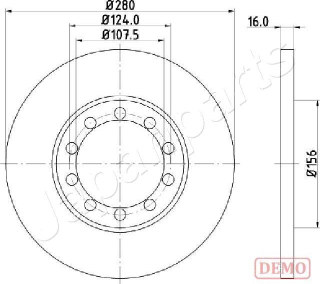 Japanparts DP-0314C - Brake Disc www.autospares.lv