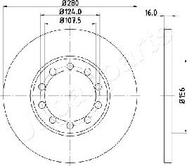 Japanparts DP-0314 - Brake Disc www.autospares.lv