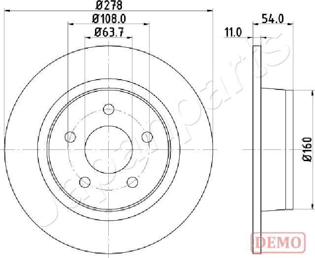 Japanparts DP-0311C - Bremžu diski autospares.lv