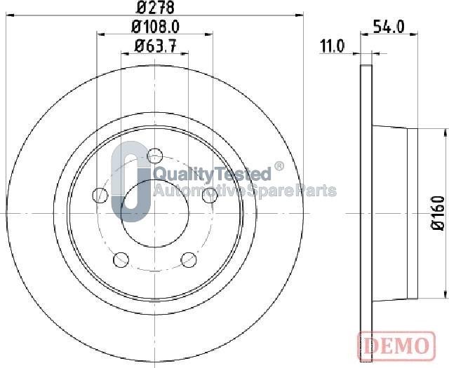 Japanparts DP0311JM - Bremžu diski www.autospares.lv