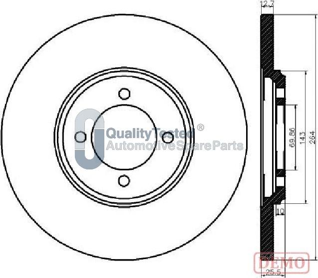 Japanparts DP0318JM - Bremžu diski www.autospares.lv