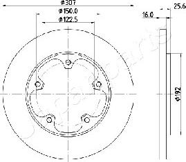 Japanparts DP-0313 - Bremžu diski autospares.lv