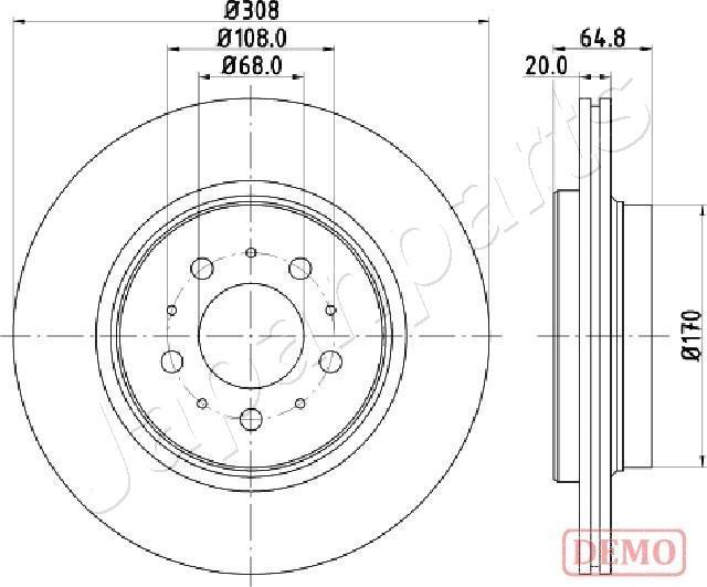 Japanparts DP-0326C - Bremžu diski www.autospares.lv