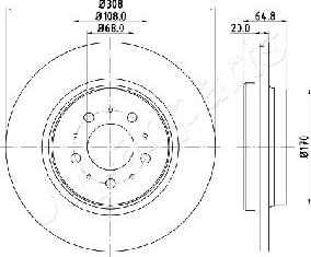 Japanparts DP-0326 - Bremžu diski www.autospares.lv