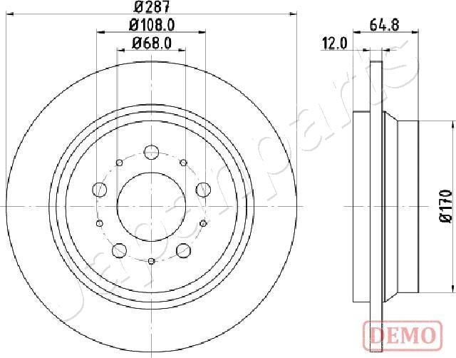 Japanparts DP-0321C - Bremžu diski www.autospares.lv