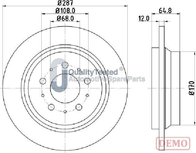 Japanparts DP0321JM - Bremžu diski www.autospares.lv