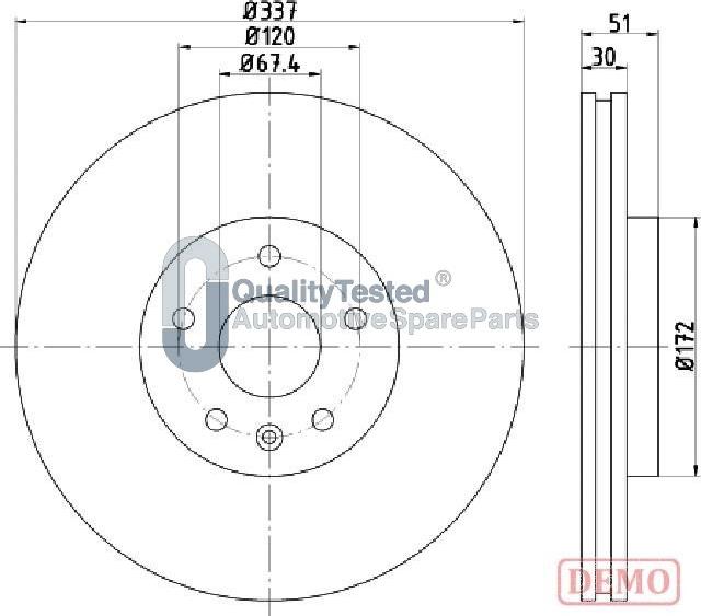 Japanparts DP0323JM - Bremžu diski www.autospares.lv