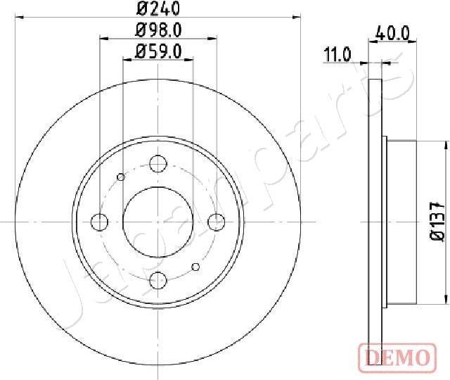 Japanparts DP-0200C - Bremžu diski www.autospares.lv