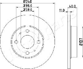 Japanparts DP-0200 - Bremžu diski www.autospares.lv