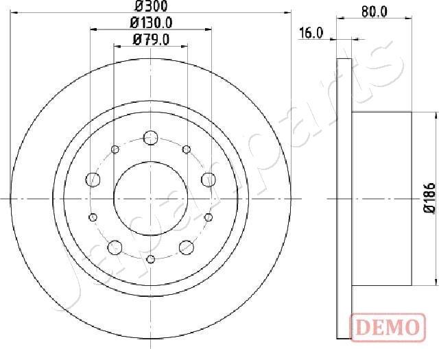 Japanparts DP-0217C - Brake Disc www.autospares.lv