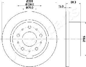 Japanparts DP-0217 - Brake Disc www.autospares.lv