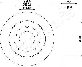 Japanparts DP-0611 - Brake Disc www.autospares.lv