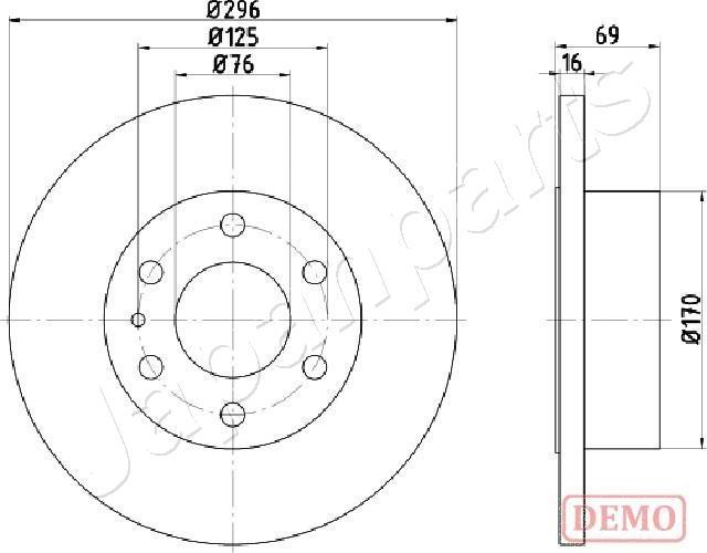 Japanparts DP-0225C - Bremžu diski www.autospares.lv