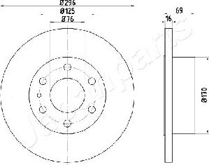 Japanparts DP-0225 - Bremžu diski www.autospares.lv