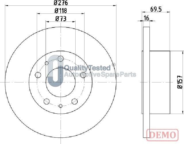 Japanparts DP0223JM - Bremžu diski www.autospares.lv