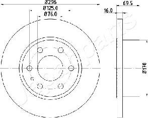 Japanparts DP-0227 - Bremžu diski www.autospares.lv