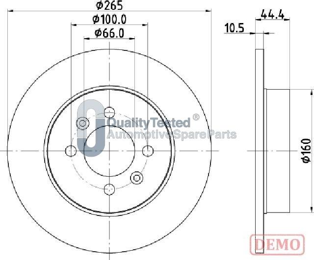 Japanparts DP0708JM - Bremžu diski www.autospares.lv