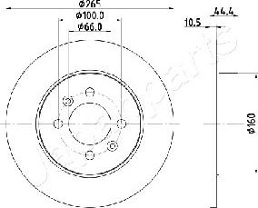 Japanparts DP-0708 - Bremžu diski www.autospares.lv