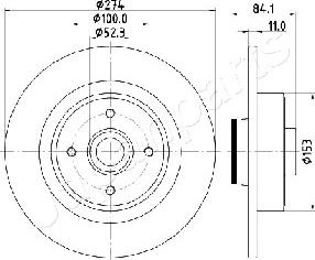 Japanparts DP-0703 - Bremžu diski www.autospares.lv