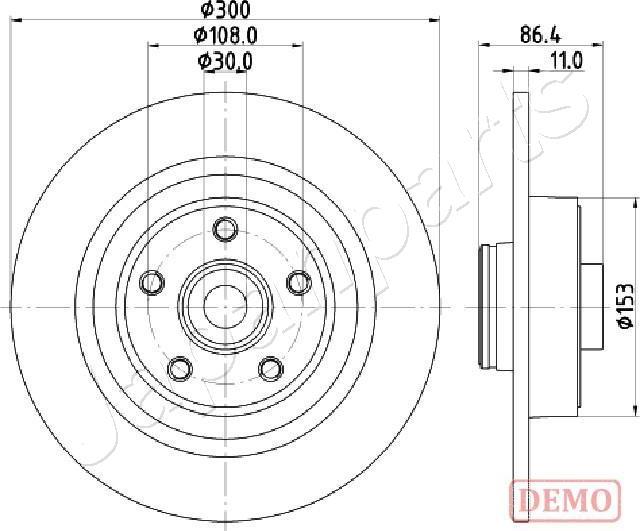 Japanparts DP-0702C - Bremžu diski www.autospares.lv