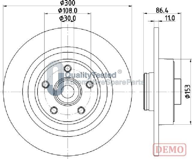 Japanparts DP0702JM - Bremžu diski www.autospares.lv