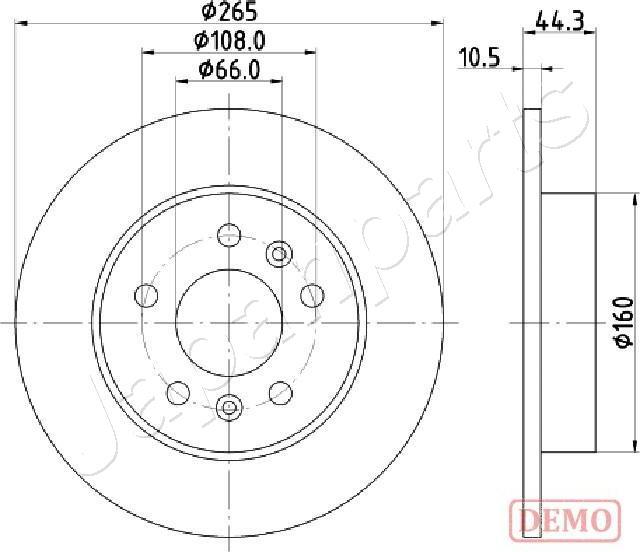 Japanparts DP-0707C - Bremžu diski autospares.lv