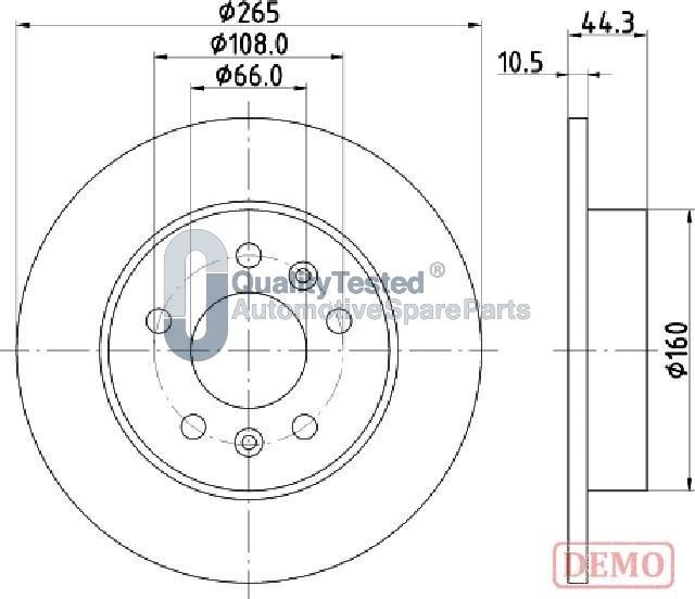 Japanparts DP0707JM - Bremžu diski www.autospares.lv