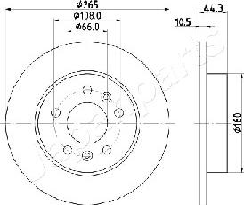 Japanparts DP-0707 - Bremžu diski autospares.lv