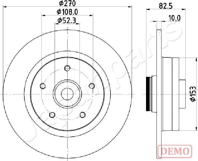 Japanparts DP-0710C - Bremžu diski www.autospares.lv