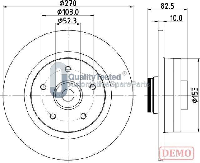 Japanparts DP0710JM - Bremžu diski www.autospares.lv