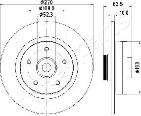 Japanparts DP-0710 - Bremžu diski www.autospares.lv