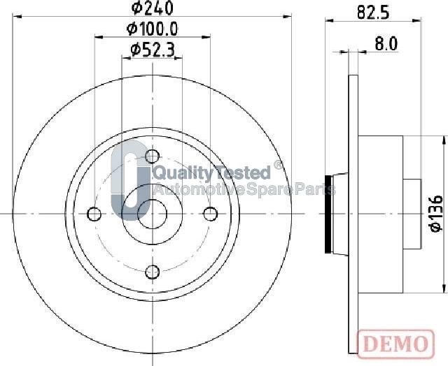 Japanparts DP0712JM - Bremžu diski www.autospares.lv