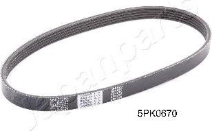 Japanparts DV-5PK0670 - Ķīļrievu siksna autospares.lv