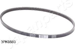 Japanparts DV-3PK0660 - Поликлиновой ремень www.autospares.lv