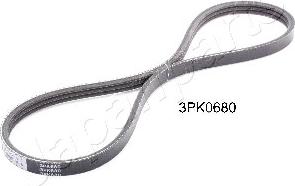 Japanparts DV-3PK0680 - Поликлиновой ремень www.autospares.lv