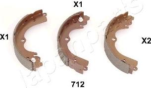 Japanparts GF-712AF - Bremžu loku komplekts www.autospares.lv