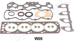 Japanparts KG-W09 - Blīvju komplekts, Motora bloka galva www.autospares.lv