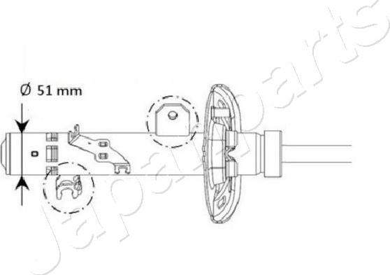 Japanparts MM-01131 - Amortizators www.autospares.lv