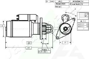 Japanparts MTC959 - Стартер www.autospares.lv