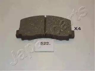 Japanparts PA-522AF - Тормозные колодки, дисковые, комплект www.autospares.lv