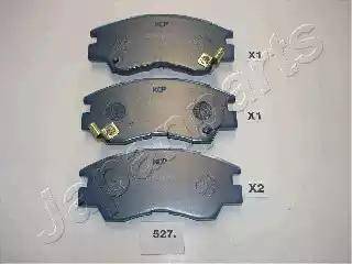 Japanparts PA-527P - Комплект высокоэффективных тормозных колодок www.autospares.lv