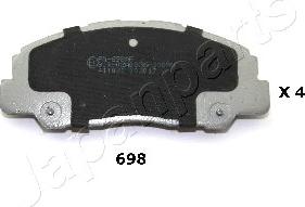 Japanparts PA-698AF - Brake Pad Set, disc brake www.autospares.lv