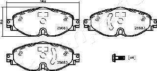 Japanparts PA-0942AF - Bremžu uzliku kompl., Disku bremzes www.autospares.lv