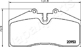 Japanparts PA-0904AF - Bremžu uzliku kompl., Disku bremzes www.autospares.lv