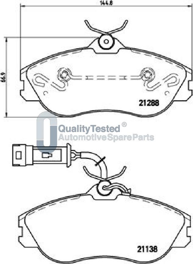 Japanparts PA0902JM - Bremžu uzliku kompl., Disku bremzes www.autospares.lv