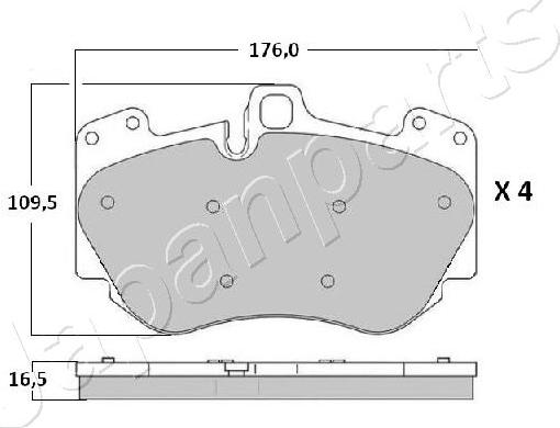 Japanparts PA-0919AF - Bremžu uzliku kompl., Disku bremzes www.autospares.lv