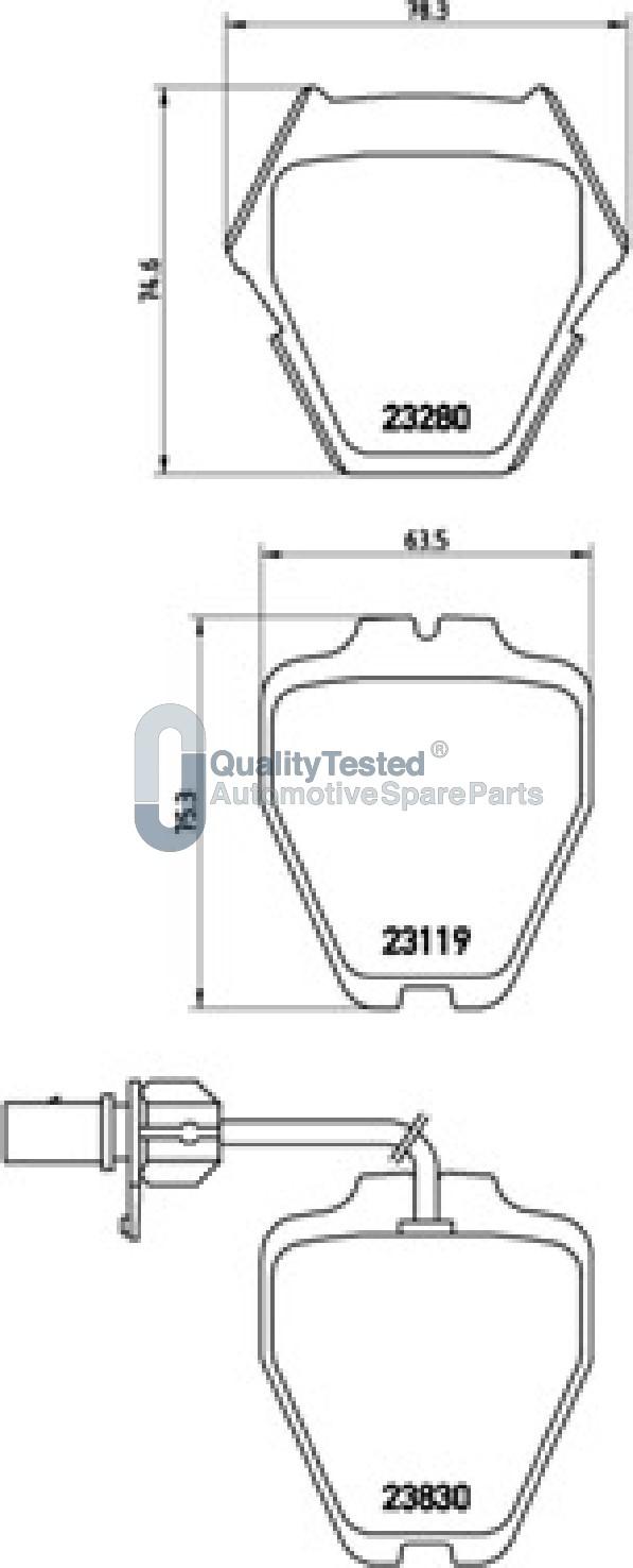 Japanparts PA0912JM - Bremžu uzliku kompl., Disku bremzes www.autospares.lv